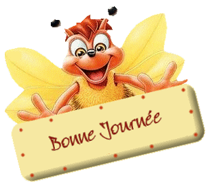 Gif animé bonne journée abeille